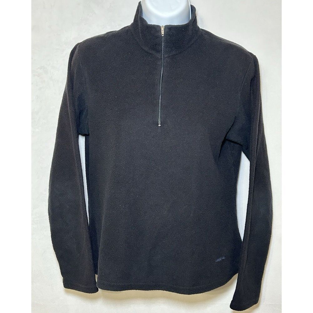 Patagonia Capilene Women's Small‎ 1/4 Zip Black Fleece Sweater
